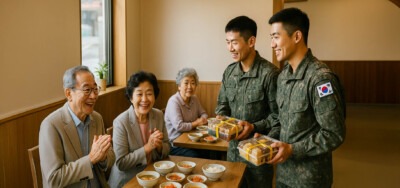 <span style='font-size:18px; display: block; margin-top:0px; margin-bottom:4px;'>사려 깊은 마음이 만드는 따뜻한 세상</span>노인의 깊은 사려와 군인의 아름다운 감사